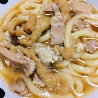 豚ロース肉で煮込みうどん